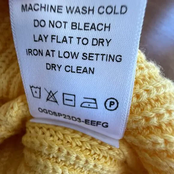 One Grey Day Orson Knit Crop Tank Cotton Silk Blend Sunbeam Butter Yellow Sz Med - Picture 10 of 14